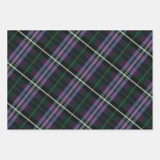 フェスティバルスタイリッシュ数々の色の格子模様 ラッピングペーパーシート (正面)