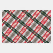 フェスティバルスタイリッシュ数々の色の格子模様 ラッピングペーパーシート (正面)