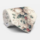 フェスティバルスタイル用の白いクリスマスオーナメントタイ ネクタイ (ロール)