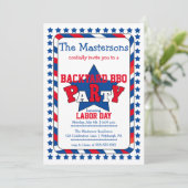 フェスティバルスターとストライプ愛国労働日BBQ 招待状 (スタンド正面)