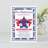 フェスティバルスターとストライプ愛国的7月4日BBQ I 招待状 (スタンド正面)