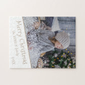 フェスティバルスターズクリスマスファミリー記念写真 ジグソーパズル (横)