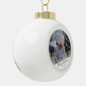 フェスティバルスターズクリスマスホリデーキープサケフォト セラミックボールオーナメント (左)
