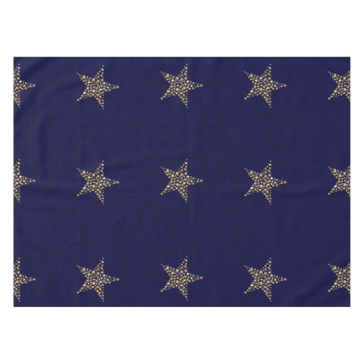フェスティバルスターズホリデー恵みブルー テーブルクロス (正面(横))