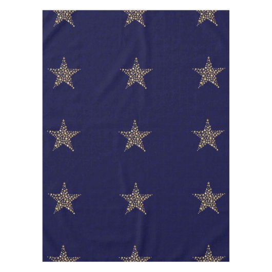 フェスティバルスターズホリデー恵みブルー テーブルクロス (正面)