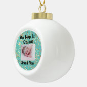 フェスティバルスターパーソナライズされたズ1ベビー写真 セラミックボールオーナメント (右)