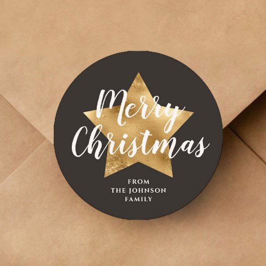 フェスティバルスターメリークリスマス ラウンドシール