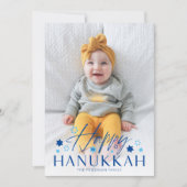 フェスティバルスターリーハッピーハヌッカブルーフォト シーズンカード (正面)