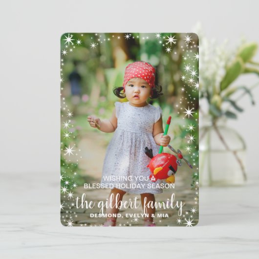 フェスティバルスター縁どスクリスホリディフォトカード シーズンカード (スタンド正面)