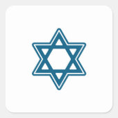 フェスティバルスター・オブ・デイビッド・ステッカー スクエアシール (正面)