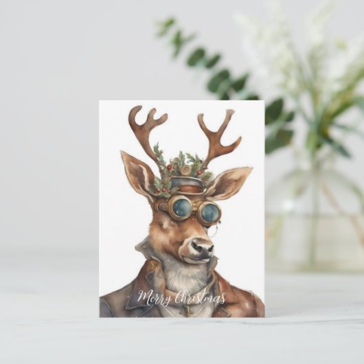 フェスティバルスチームパンククリスマストナカイ ポストカード (スタンド正面)