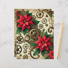 フェスティバルスチームパンクコーグとポインセチアとのギア