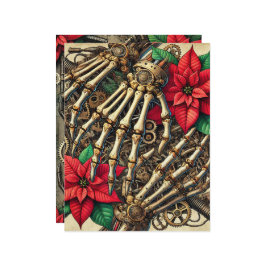 フェスティバルスチームパンクハンドボーンとポインセチア