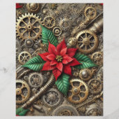 フェスティバルスチームパンクパイプとポインセチア付きギア (正面)