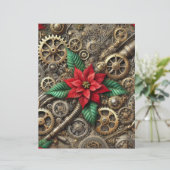 フェスティバルスチームパンクパイプとポインセチア付きギア (スタンド正面)