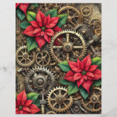 フェスティバルスチームパンクパイプとポインセチア付きギア (裏面)