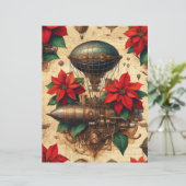 フェスティバルスチームパンク飛行船とポインセチア花模様 (スタンド正面)