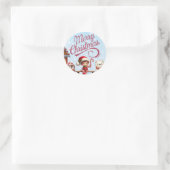 フェスティバルステッカーI小妖精や小人、ペンギン、ポーラーベア ラウンドシール (バッグ)