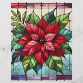 フェスティバルステンドグラスポインセチア紙 (正面)