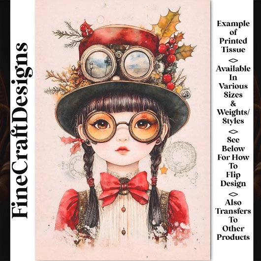 フェスティバルステームパンクアジア女性BJ2デコページ 薄葉紙