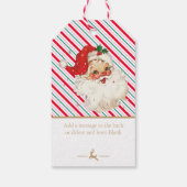 フェスティバルストライプのサンタからの手紙 ギフトタグ (裏面)