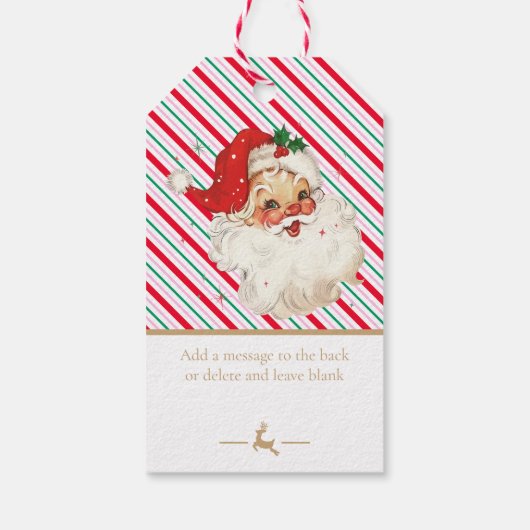 フェスティバルストライプのサンタからの手紙 ギフトタグ