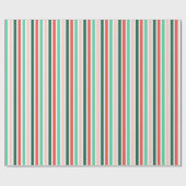フェスティバルストライプピンク赤面レッドミントグリーン ラッピングペーパー (フラット)