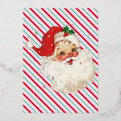 フェスティバルストライプリストいけな証明書フォイルカード 箔招待状 (裏面)