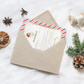 フェスティバルストライプレターfrom Santa Foil Card 箔招待状