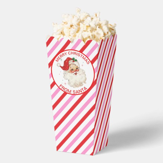 フェスティバルストライプレッドピンクfrom Santa Gift フェイバーボックス (はじけた状態)