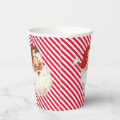 フェスティバルストライプレッドレトロサンタ 紙コップ (右)