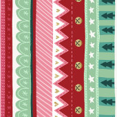 フェスティバルストライプ小妖精や小人クリスマス ラッピングペーパー