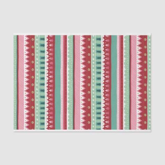 フェスティバルストライプ小妖精や小人クリスマス 薄葉紙 (正面)