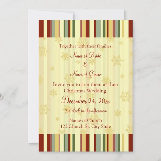 フェスティバルストライプ結婚式招待状カード 招待状 (正面)