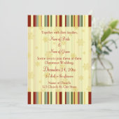 フェスティバルストライプ結婚式招待状カード 招待状 (スタンド正面)