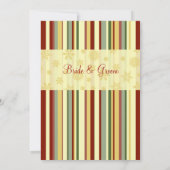 フェスティバルストライプ結婚式招待状カード 招待状 (裏面)