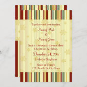 フェスティバルストライプ結婚式招待状カード 招待状 (正面/裏面)