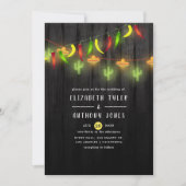 フェスティバルストリングライツチンコデマヨフィエスタ結婚ズ 招待状 (正面)