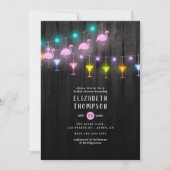 フェスティバルストリングライツフィエスタブライダルシャワー 招待状 (正面)