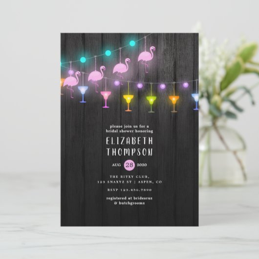 フェスティバルストリングライツフィエスタブライダルシャワー 招待状 (スタンド正面)