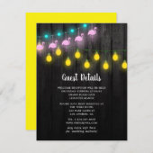 フェスティバルストリングライツフィエスタ結婚のゲスト詳細 エンクロージャーカード (正面/裏面)