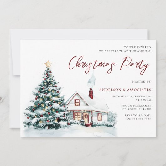 フェスティバルスノーウィークリスマスハウス&ツリークリスマスパーティー 招待状 (正面)