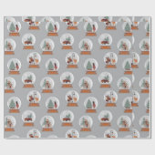 フェスティバルスノーグローブスクリスマス ラッピングペーパー (フラット)