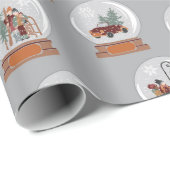 フェスティバルスノーグローブスクリスマス ラッピングペーパー (ロールコーナー)