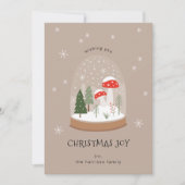 フェスティバルスノーグローブツリーズマッシュルームクリスマスジョイ シーズンカード (正面)