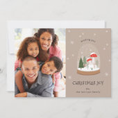 フェスティバルスノーグローブフォトクリスマスジョイ シーズンカード (正面)