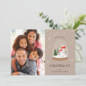 フェスティバルスノーグローブフォトクリスマスジョイ シーズンカード (スタンド正面)