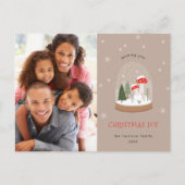 フェスティバルスノーグローブフォトクリスマスジョイ シーズンポストカード (正面)