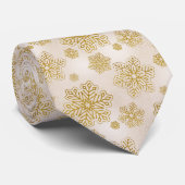 フェスティバルスノーフレークウィンターホリデー金ゴールドグリッター ネクタイ (ロール)