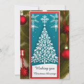 フェスティバルスノーフレーククリスマスカード シーズンカード (正面)